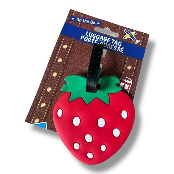 Lot of 3 Fun Pineapple/Strawberry Fruit & Polka dot Luggage ID Tags NWT - Picture 4 of 8